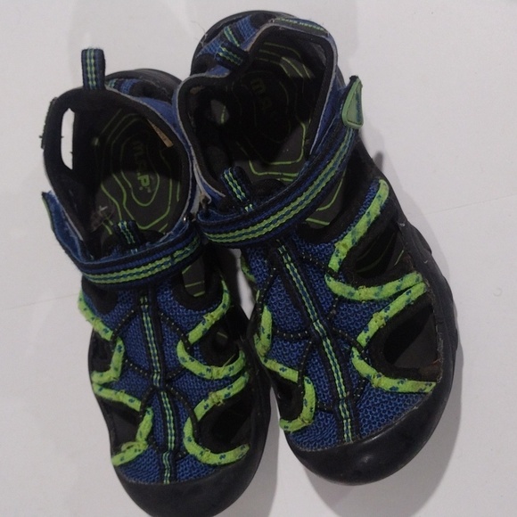M.A.P. Emmons Boys Blue & Green Outdoor Fisherman Sandals - Size 2, Gd Condition - Picture 5 of 8
